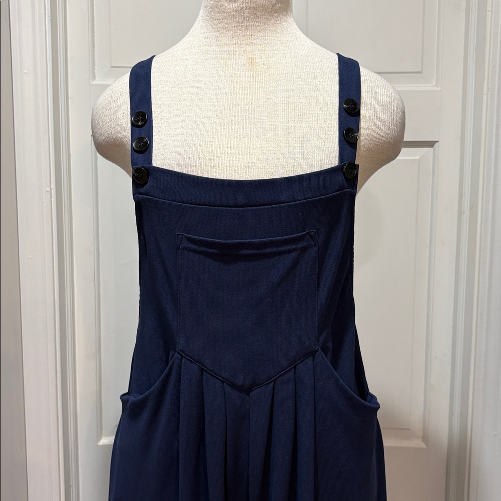 Halara navy blue overalls cozy and comfortable wide leg - Picture 2 of 9